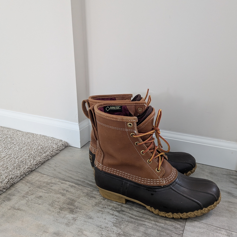 LL Bean Womens Brown Duck Boots